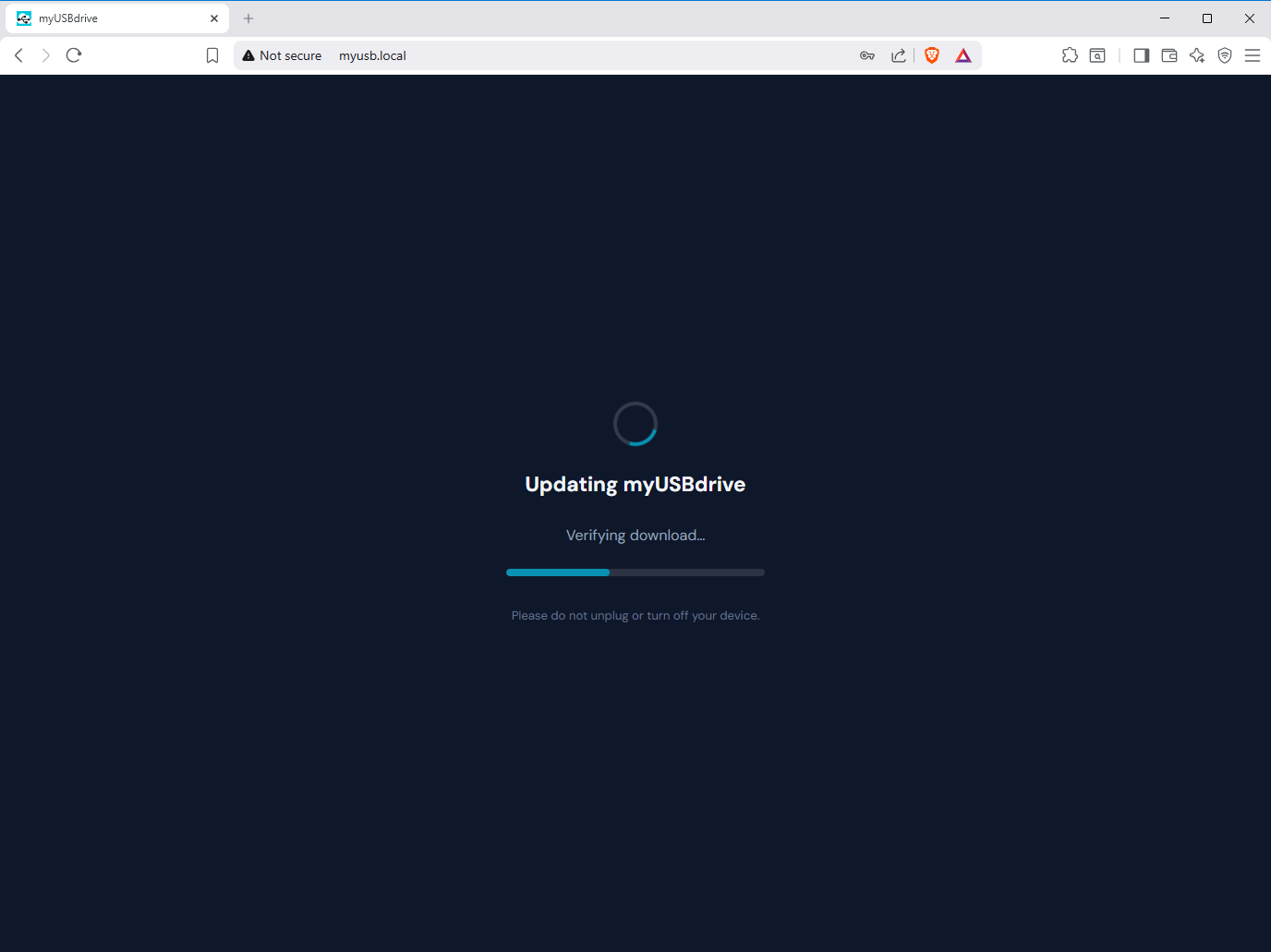 myUSBdrive - Verifying update