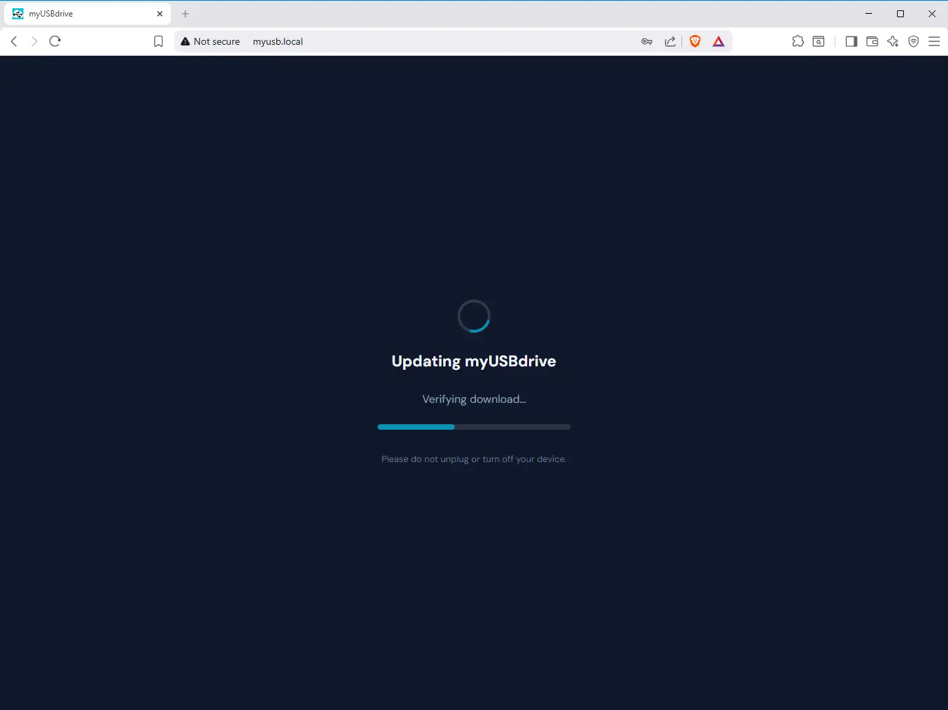 myUSBdrive - Verifying update