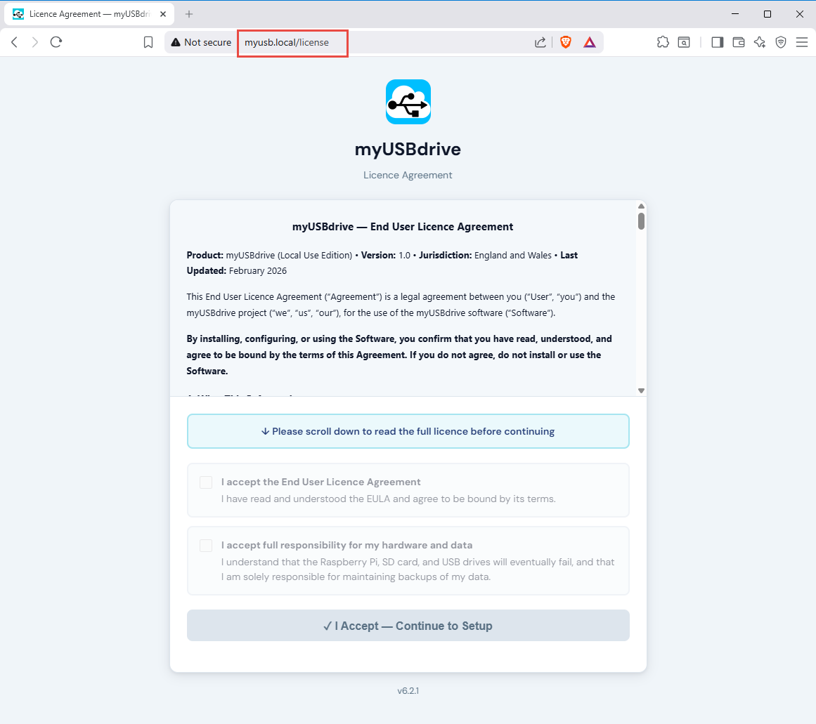myUSBdrive - Licence agreement
