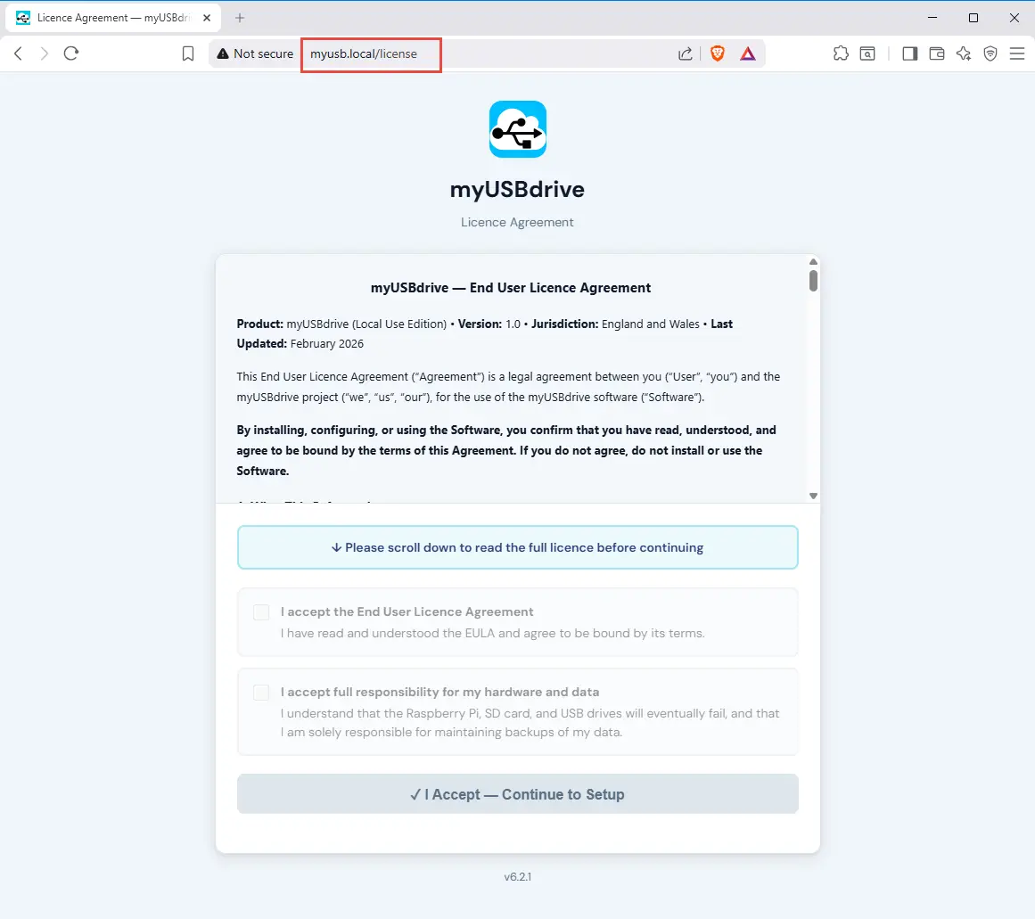 myUSBdrive - Licence agreement