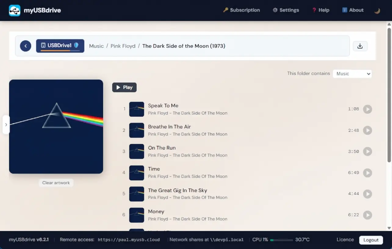 Music player